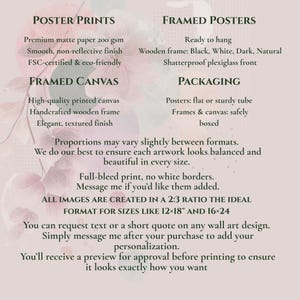 a poster with a pink flower on it