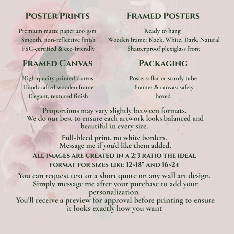 a poster with a pink flower on it