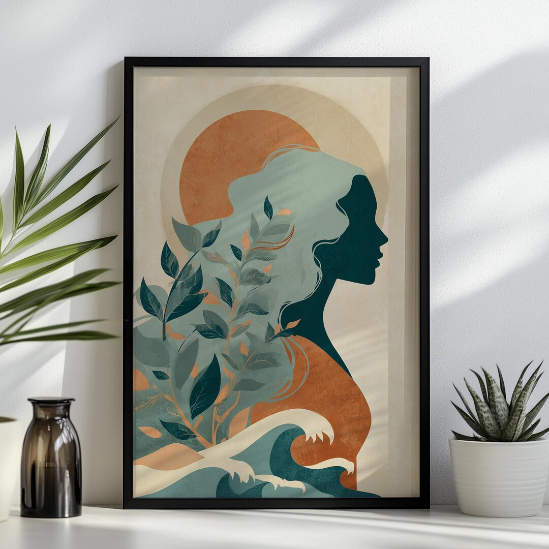 Gaia Framed Wall Art: Greek Goddess of Earth Poster, Abstract Nature ...