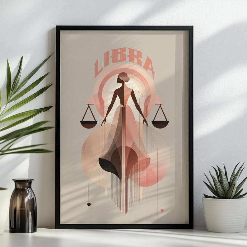 Libra Zodiac Wall Framed Poster Balanced Air Sign Astrology Print Art libra-zodiac-wall-framed-poster-balanced-air-sign-astrology-print-art