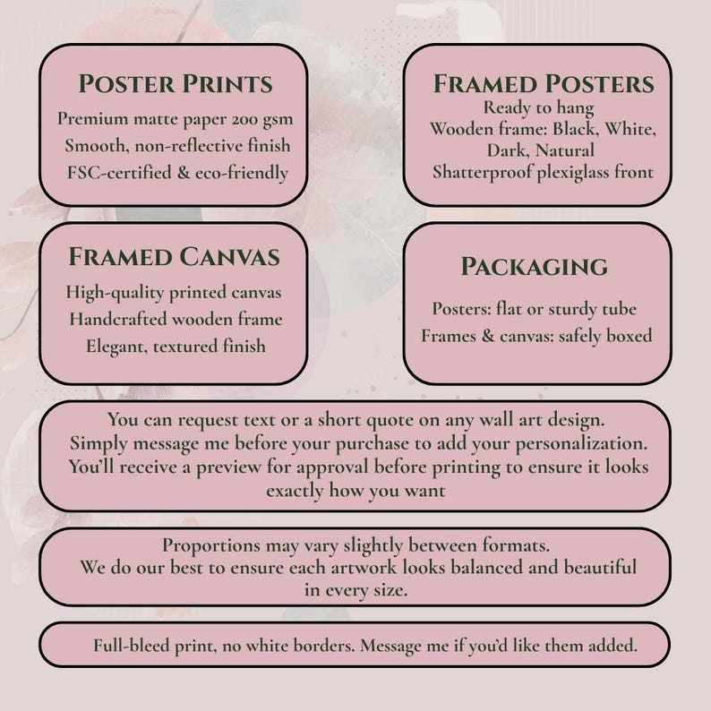 a pink poster with a bunch of flowers on it