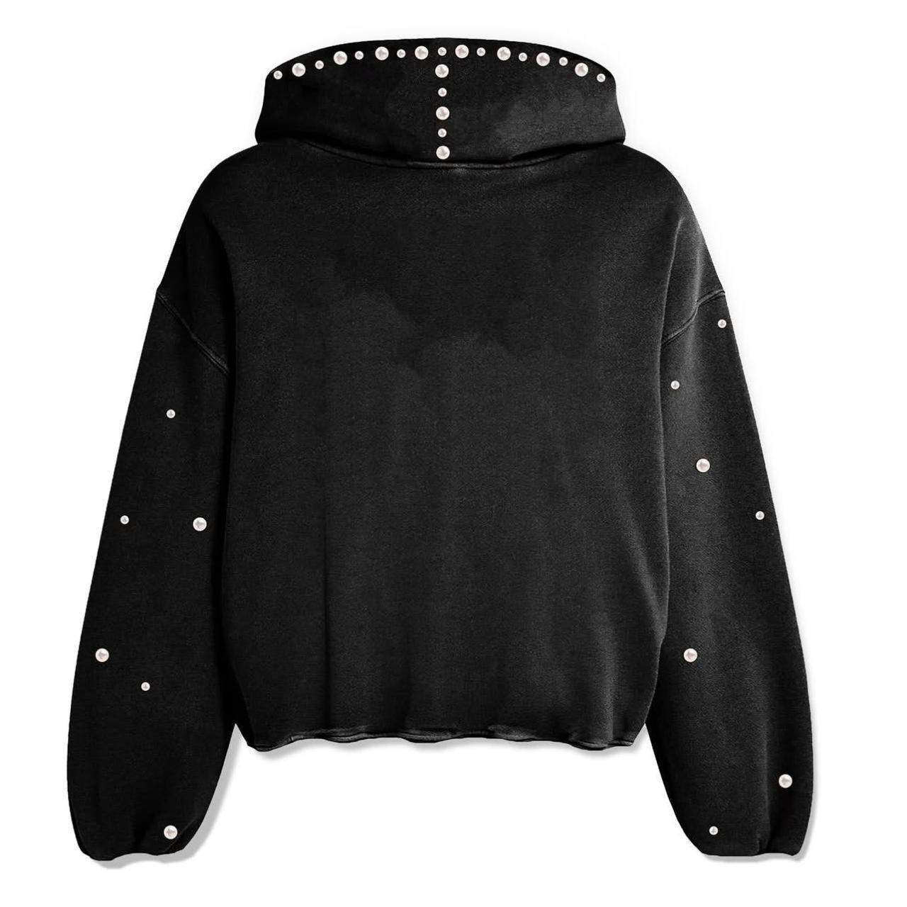 Black Studded Oversized Hoodie Hip Hop Fashion Hoodie | Fit