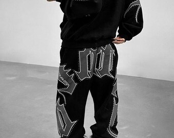 Black Thorn Graphic Tracksuit Set: Streetwear Hoodie Black Thorn Graphic Tracksuit Set: Streetwear Hoodie
