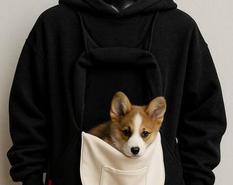 Pet Carrier Hoodie: Unisex Fleece Dog & Cat Pouch - Fit Loyal