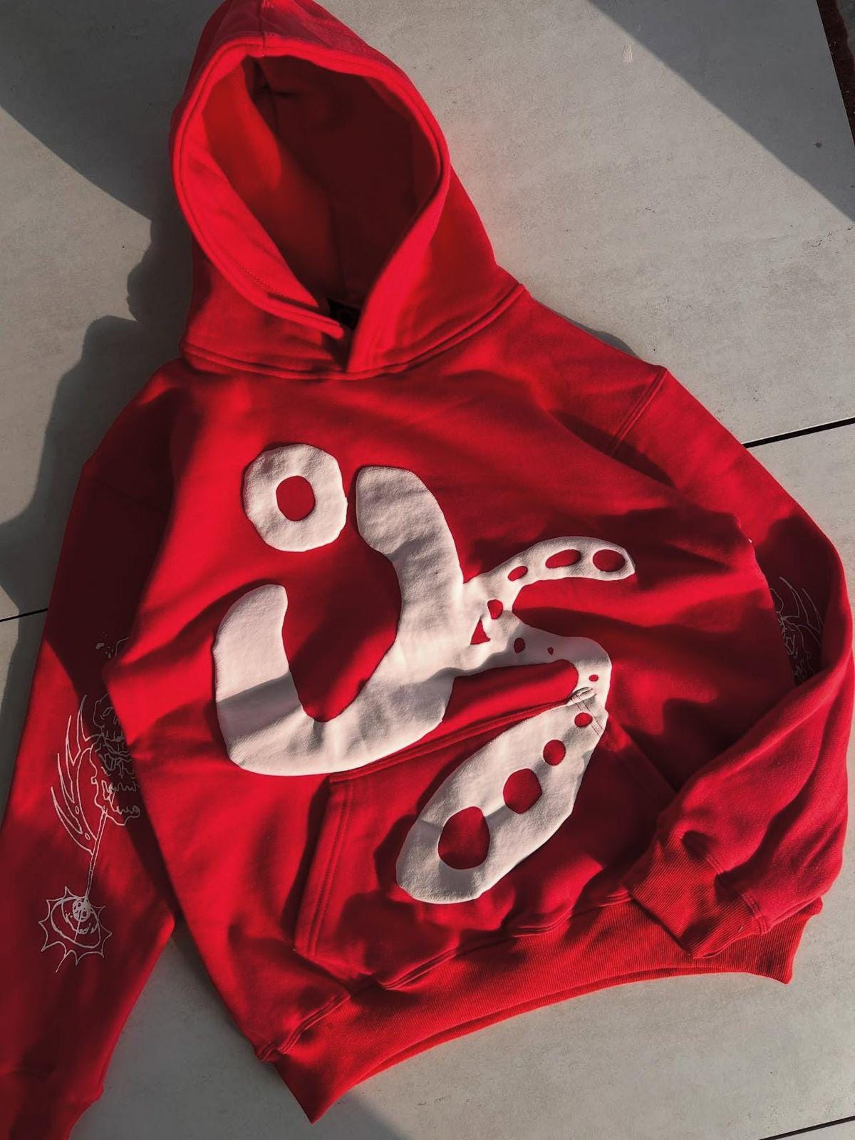 Red Graphic Hoodie – Pullover With Bold 3D Print Design - Etsy