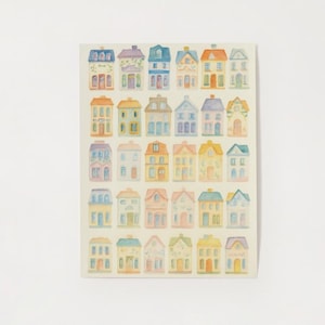 Watercolor Spice Village House Art Print | Digital Download | Vintage Cottagecore Kitchen Wall Decor | Lenox-Inspired Herb Houses