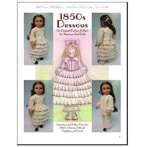 Patrón de ropa interior "1850 Dessous" de Magalie para muñecas American Girl