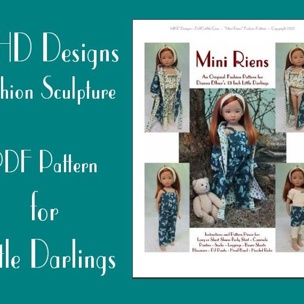 PDF Download MHD Designs "Mini Riens" Fashion Pattern for Little Darlings