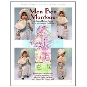 Magalie&#39;s &quot;Mon Bon Manteau&quot; - a Victorian Coat Fashion Pattern for American Girl Dolls