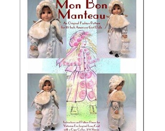 "Mon Bon Manteau" de Magalie: un patrón de abrigo victoriano para muñecas American Girl