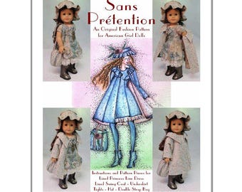 Patrón "Sin Pretensión" de Magalie para las American Girls: ¡Preciosas instrucciones con fotos paso a paso! ¡Muy bonito y facilísimo de coser!