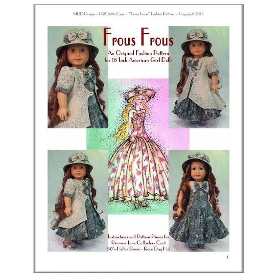 Magalie's "Frous Frous" Sundress and Coat Fashion Pattern for American Girl Dolls - This is a high quality clothing pattern!