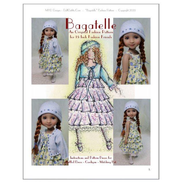 Magalie's "Bagatelle" Pattern for 15-inch Fashion Friends - Printed and Mailed
