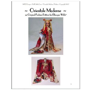 Magalie&#39;s &quot;Orientale Moderne&quot; Fashion Pattern for Ellowyne