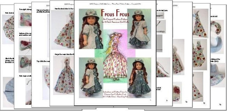 Magalie's "Frous Frous" Sundress and Coat Fashion Pattern for American Girl Dolls - This is a high quality clothing pattern! image 4