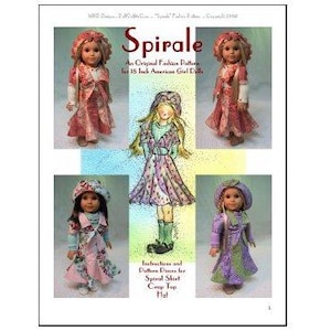 Magalie&#39;s &quot;Spirale&quot; - a 1970&#39;s Spiral Dress sewing pattern American Girl Dolls