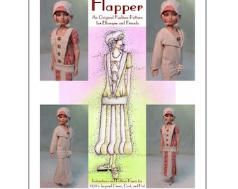 マガリーの「フラッパー」、エロワインのための1920年代のドレスとコートのファッションパターン - 歴史的なファッション！美しいデザイン！