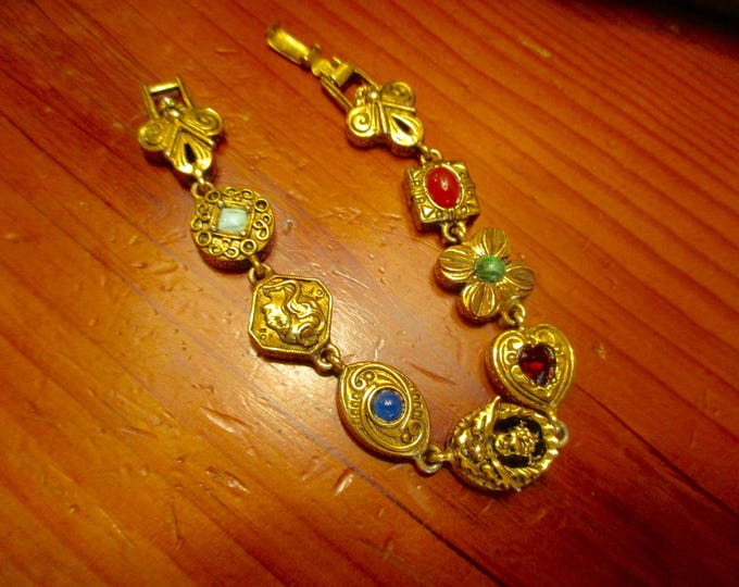 Awesome GOLDETTE SIGNED VICTORIAN Gold Plate Vintage Charm Etsy