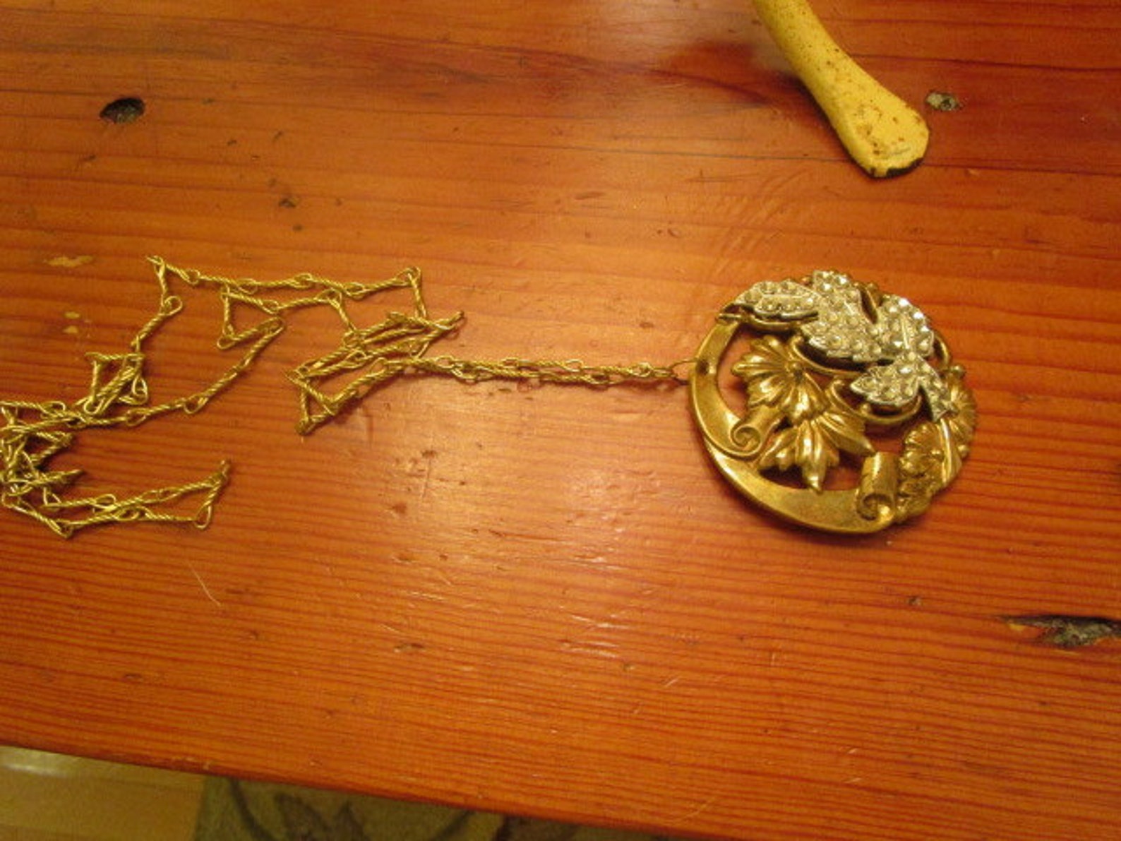 Rare 1910's POT METAL Embossed Brass Repousse MARCASITE Etsy