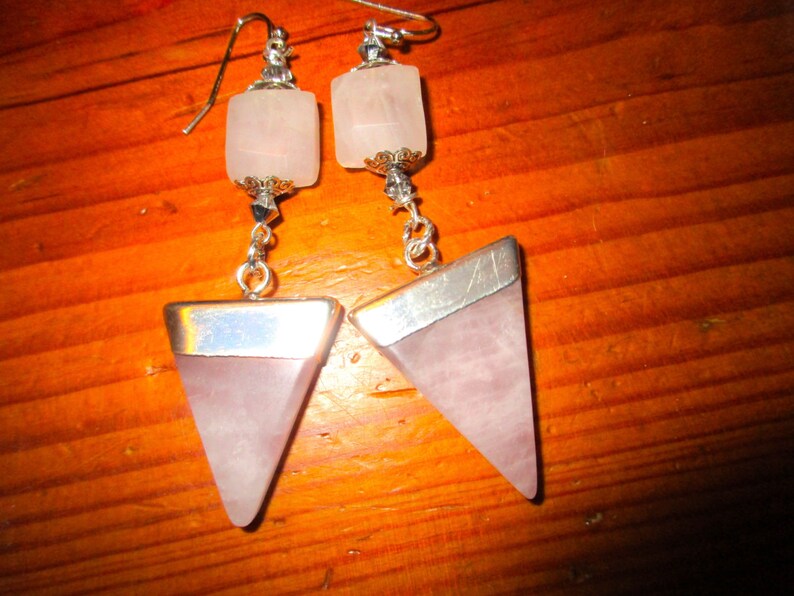 Luxe Rose QUARTZ Pink JADE STERLING Silver Swarovski Etsy