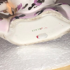 VIOLET: Numbered, LEFTON Sticker, Porcelain Vtg. Lady HEAD Vase W ...