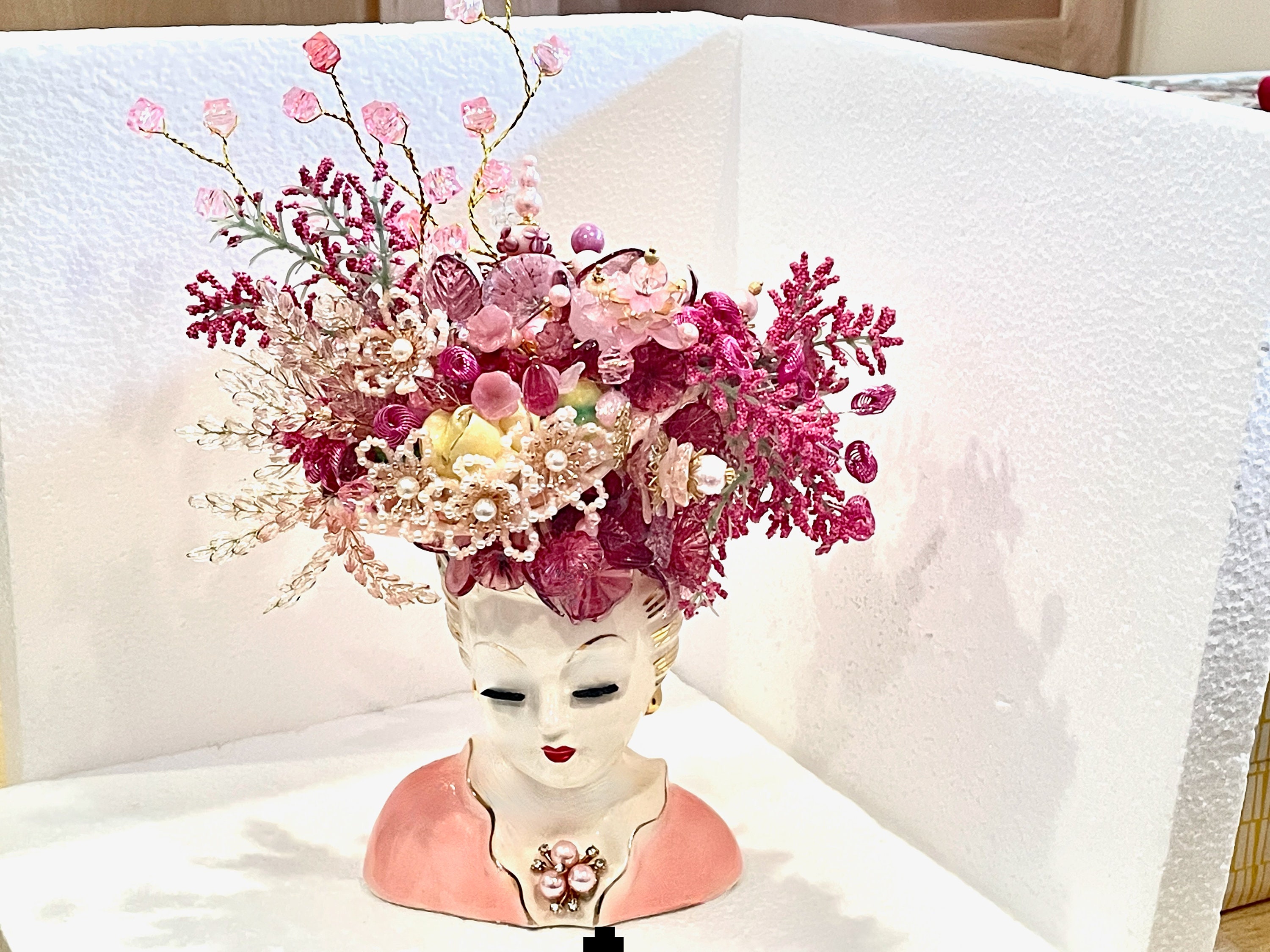 1940s Lady Head Vase - Etsy