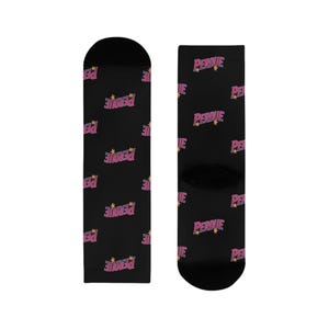 Lost Fleurs Perdue Crew Socks – Unisex Streetwear Socks with Embroidered Detail | Minimal Indie Style from Toronto