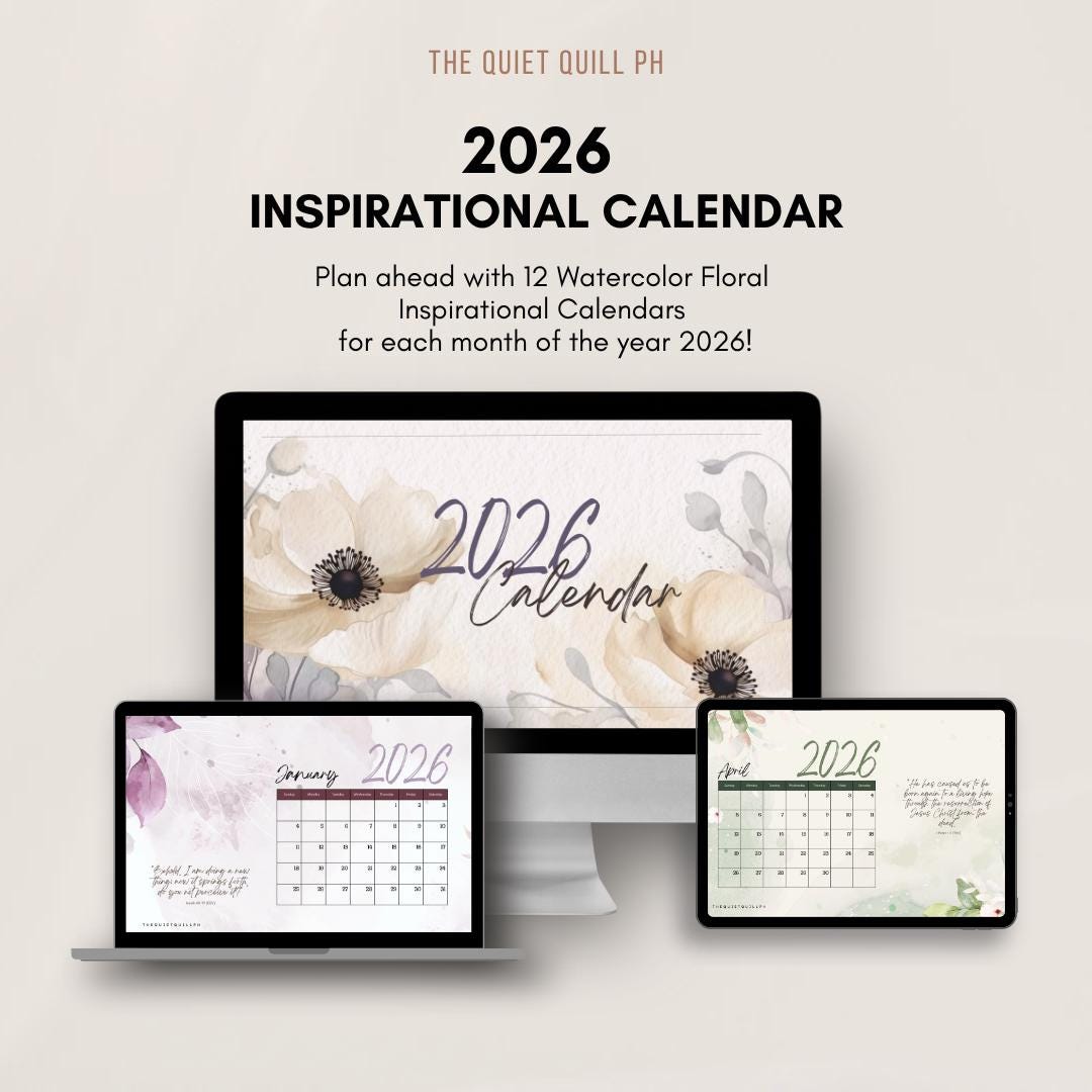 2026 Bible Verse Calendar: Christian Scripture, Floral Design (digital ...