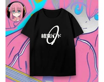 Bocchi the Rock Anime T-Shirt, Kessoku Band Graphic Tee, Casual Cotton Music Tee, Gift for Band Lovers