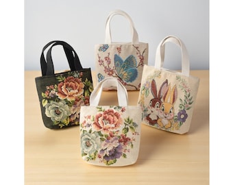 Borsa tote floreale ricamata, piccola borsa a tracolla, borsa da viaggio estetica, borsa tote per tutti i giorni in stile fatto a mano