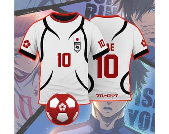 U20 Football Jersey, Blue Lock Soccer T Shirts, Sae Itoshi Jersey, Anime Gifts