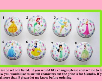 Princess Castles Black Girls Kid Dresser Drawer Knobs Made As