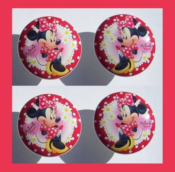 4 Four Minnie Mouse Mirror Images Daisy Red Baby Kids Girls Etsy
