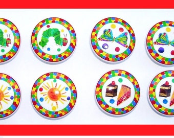 8 set VERY HUNGRY CATERPILLAR mtm bedding unisex kids baby Dresser Drawer knobs pulls Handmade items