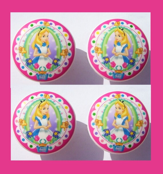 4 Four Alice In Wonderland Mirror Image One Of Each Dresser Etsy