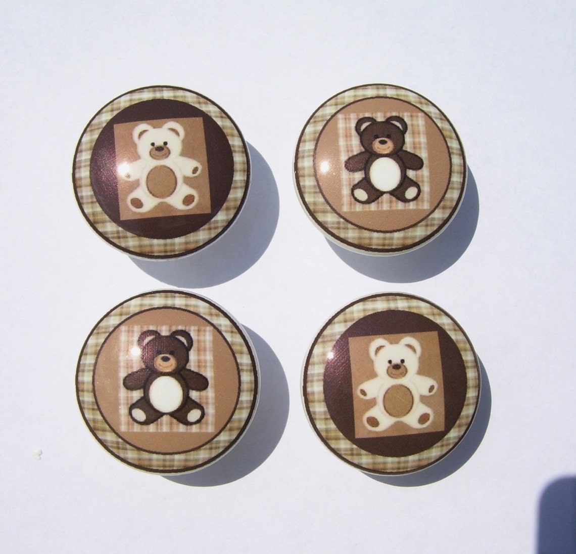 4 Teddy Bears Kids Boys Dresser Drawer Knobs Handmade Items Etsy
