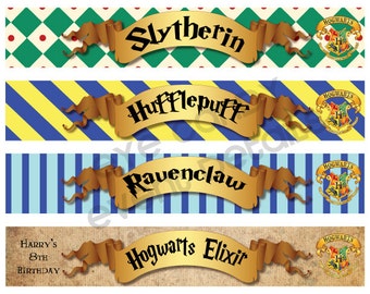 harry potter inspired hogwarts printable name tags etsy
