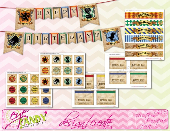 Harry Potter Inspired - Hogwarts PRINTABLE Party Pack Collection - Full Collection DIY Il_570xn
