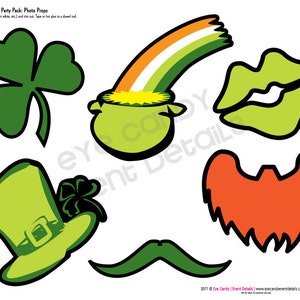 St. Patty's Day Coloring Pages St. Patty's Day Kids Party Photo Booth Props Kids St Patrick's Day St Patty's Day Classroom Party image 2