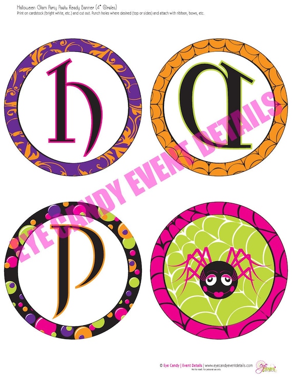 Glam Halloween Banner - Happy Halloween Il_570xn