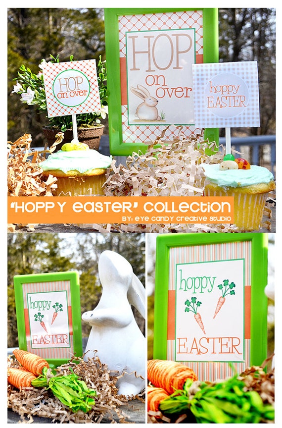 EASTER - Hoppy Easter collection - Easter bunny - DIY Complete Printable Package Il_570xn