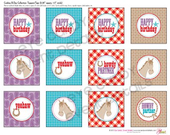 COWBOY Birthday Party - COWGIRL Birthday Party - Customized Birthday- western party - Printable Party Pack Collection