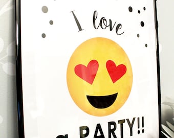 EMOJI POSTER - Emoji Birthday party poster - Emoji Party - Emoji Sleepover - Social Media Party - Printable Party Pack Collection