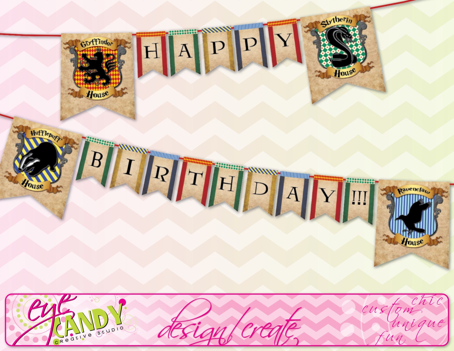 Harry Potter Inspired Hogwarts Banner Hogwarts birthday | Etsy