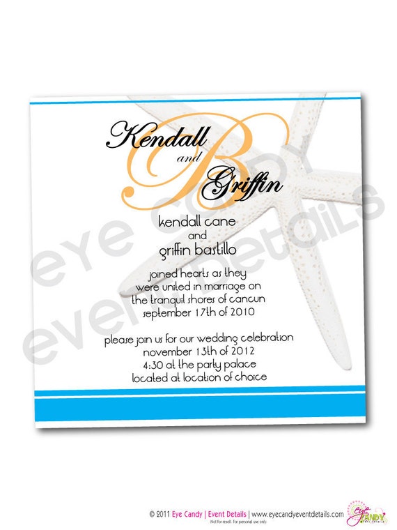 Beach Wedding Rehearsal Shower Invitation - Customized DIY Printable Il_570xn