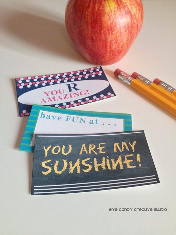 LUNCHBOX NOTES - Lunch box Cards for Girls - Kids School Printable - Lunch Box Note for Boys - You Are My Sunshine - Instant Download Il_570xn