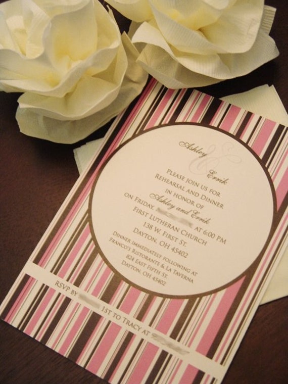 WEDDING INVITE - Striped Wedding Rehearsal Invitation - Wedding invitation -DIY Printable - Wedding Invite - Bridal Shower Invite Il_570xn