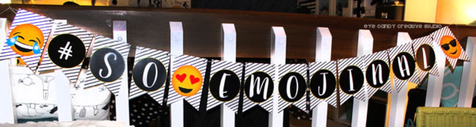 EMOJI Birthday Party BANNERS Set of 3 Emoji Birthday Banners Emoji ...