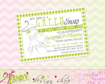 CLOTHING SWAP Party INVITE - Shopping Party - Swap n Shop -diy Printable Party - Fashion Swap - Recycle Party -