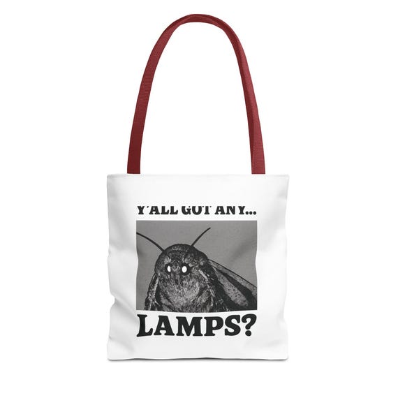 Funny Moth Meme Tote Bag - Yall Got Any...LAMPS? Viral Aesthetic Tote - TikTok Humor Gift - Gen Z Trendy Canvas Bag